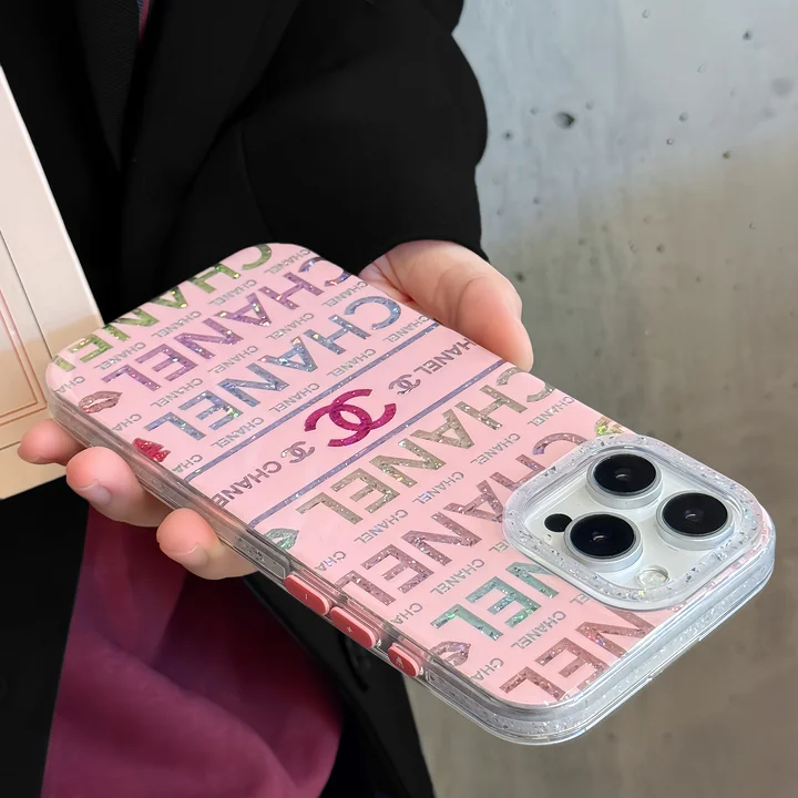   chanel黒 ピンク ブランドロゴ iphone16ケース