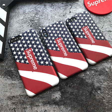 アメリカ風 supreme iphoneXケース